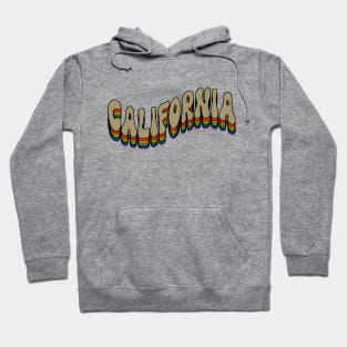 California Distressed Typography Hoodie